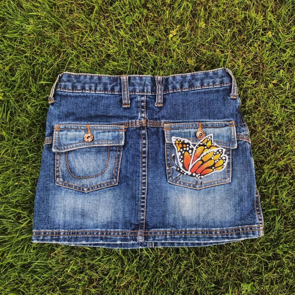 Vintage Painted Butterfly Skirt!